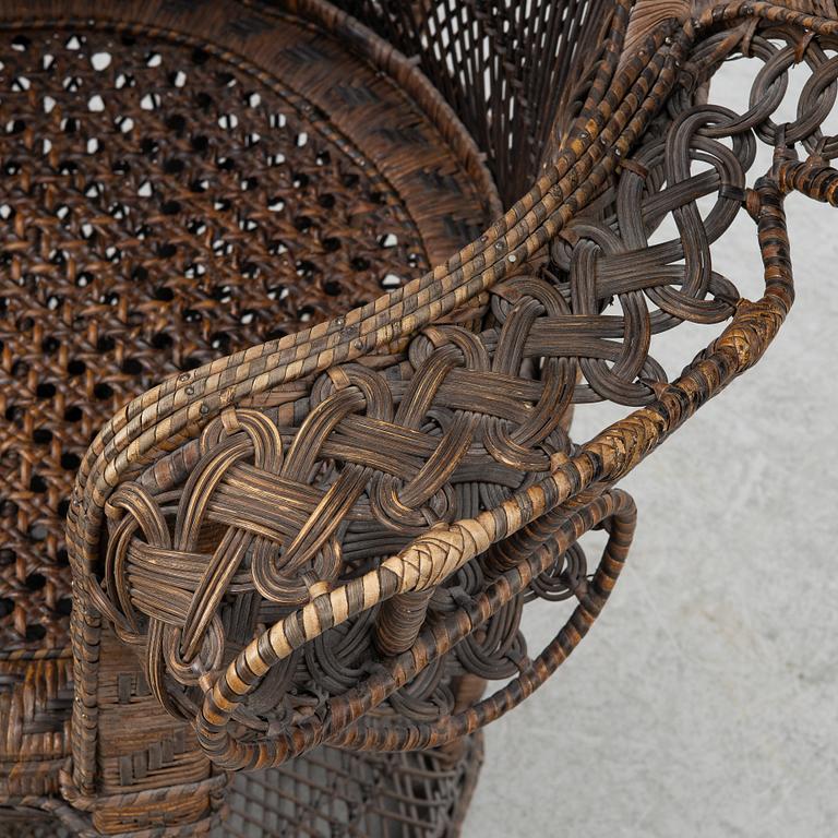 Armchair, rattan early 20th century.