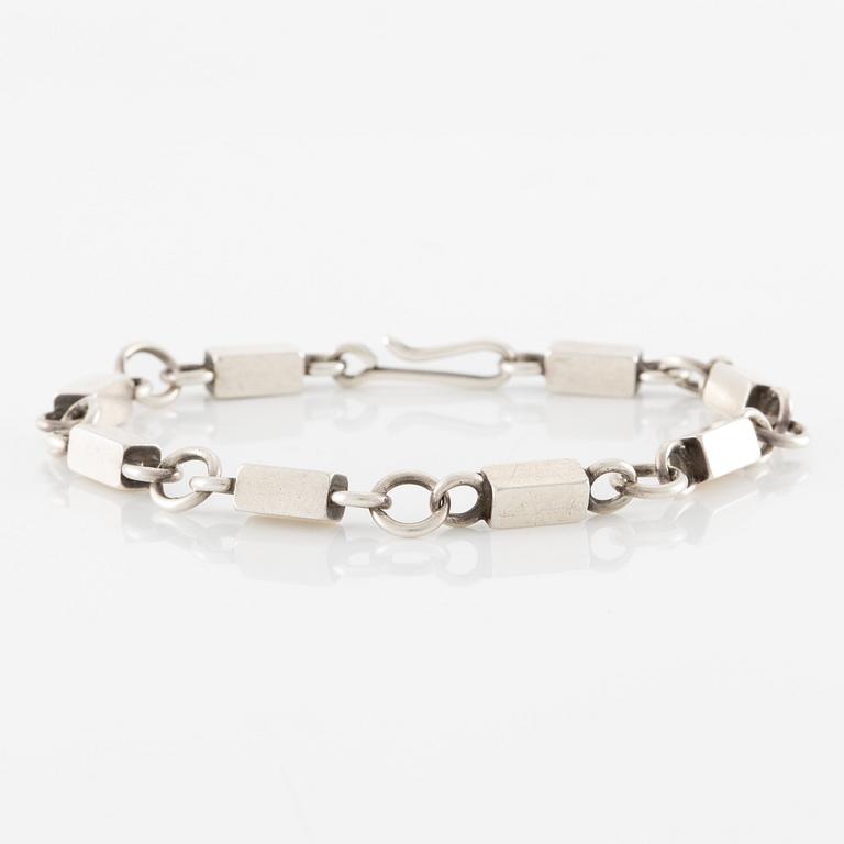 Armband, silver, stavlänkar.