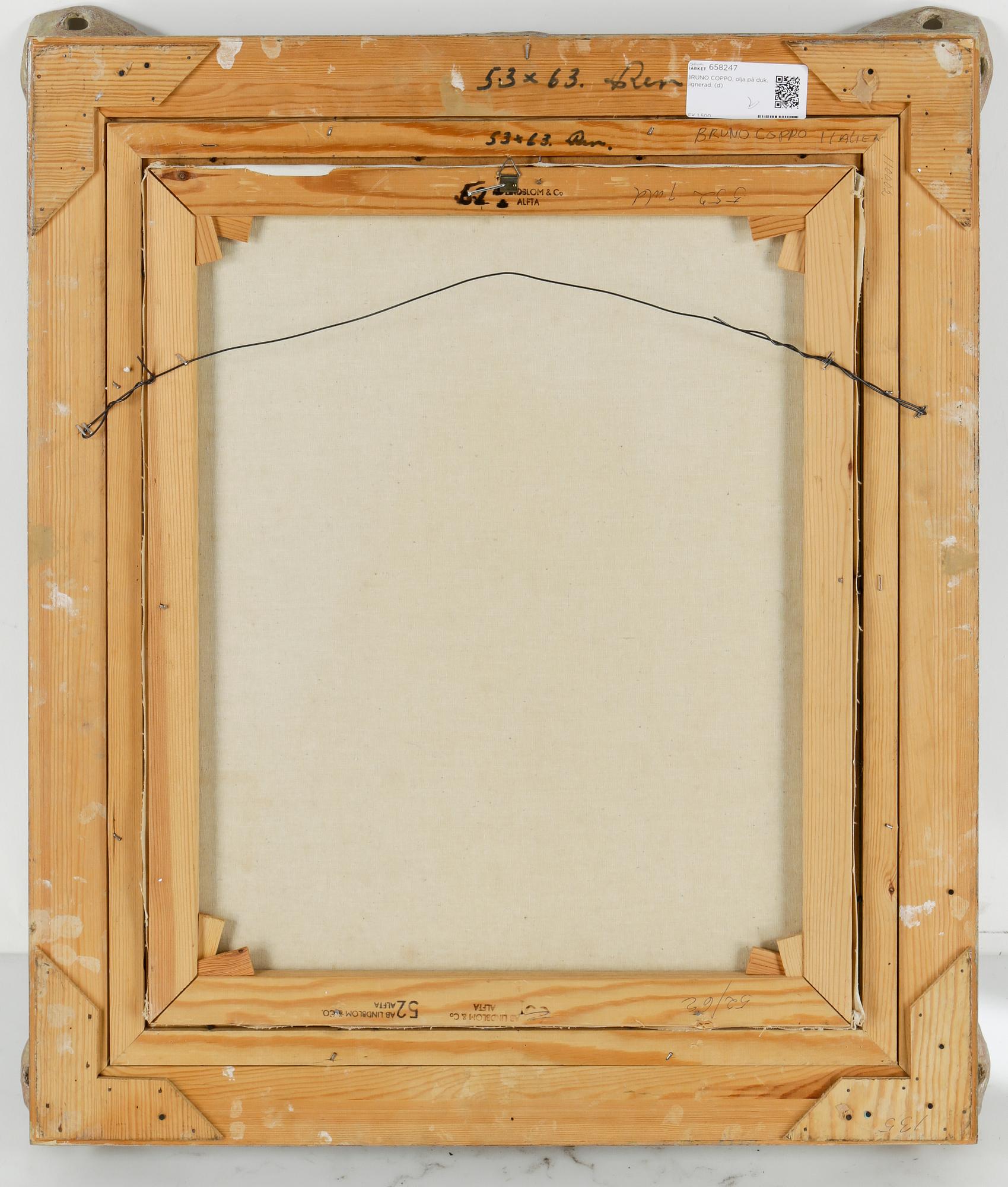 BRUNO COPPO, olja på duk, signerad.