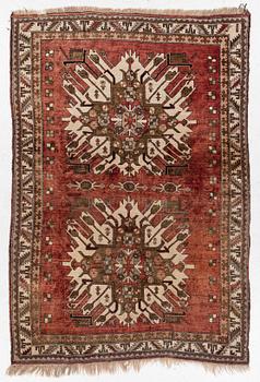 Matta, semiantik Chelaberd med "Eagle Kazak mönster", södra Kaukasus, ca 234 x 164 cm.