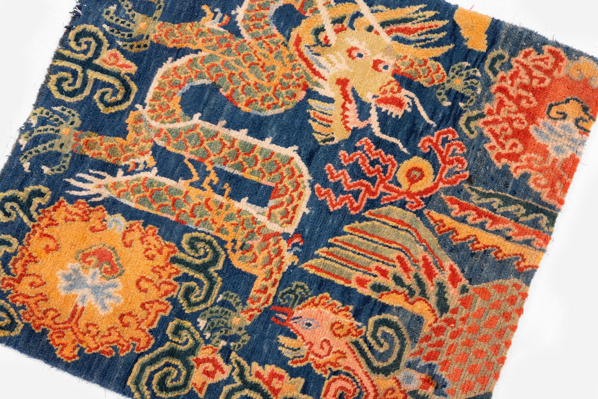 Matta (Khagangma) antik Tibet, omkring 1900, ca 66x61 cm.