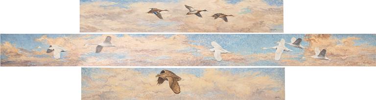 Rolf Mellström, oil on panel, 3, signed and dated 1940, 1941.