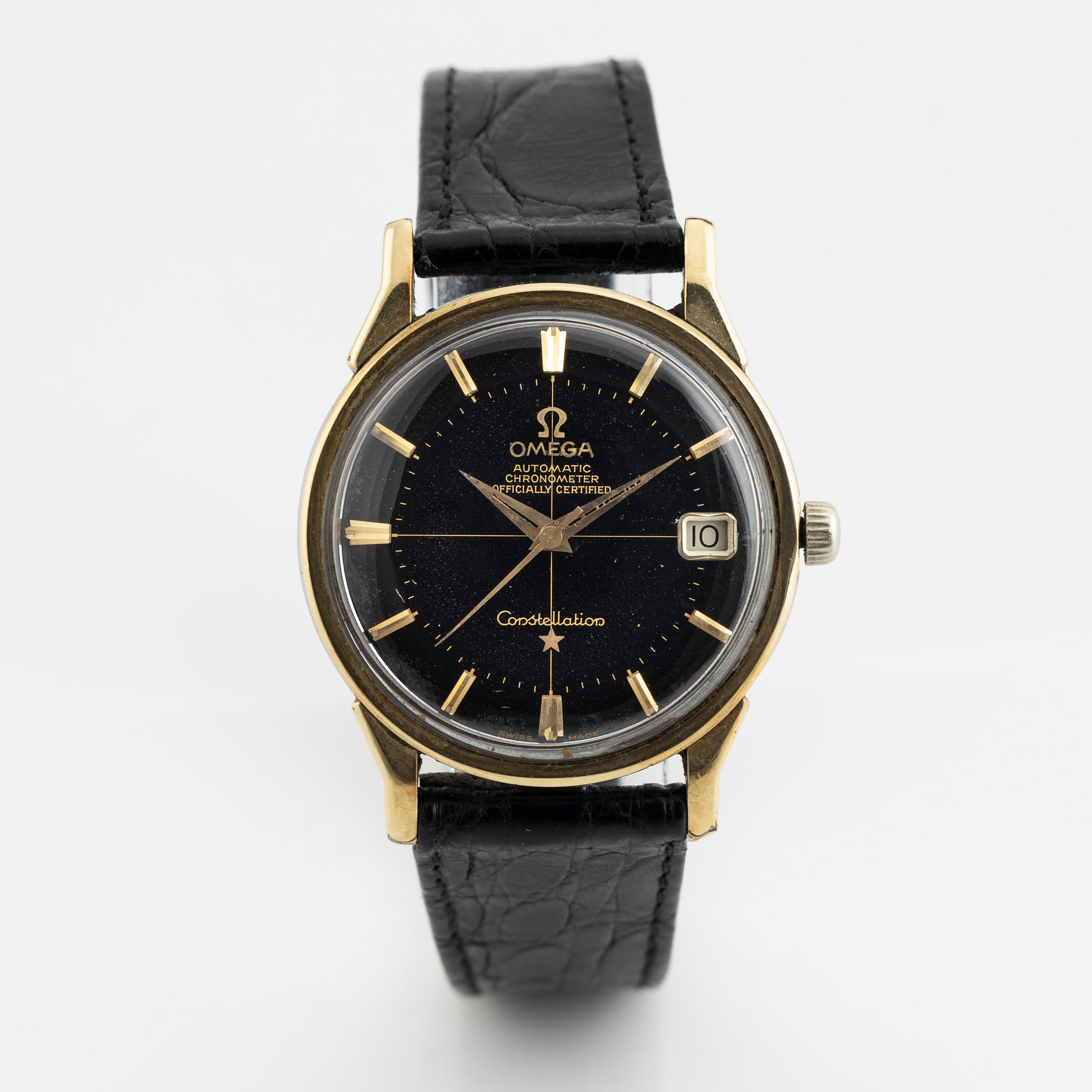 Omega, Constellation, Chronometer, "Pie-Pan", wristwatch, 34 mm.