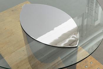 A GLASS TOP COFFEE TABLE "LUNARIO" CINI BOERI.