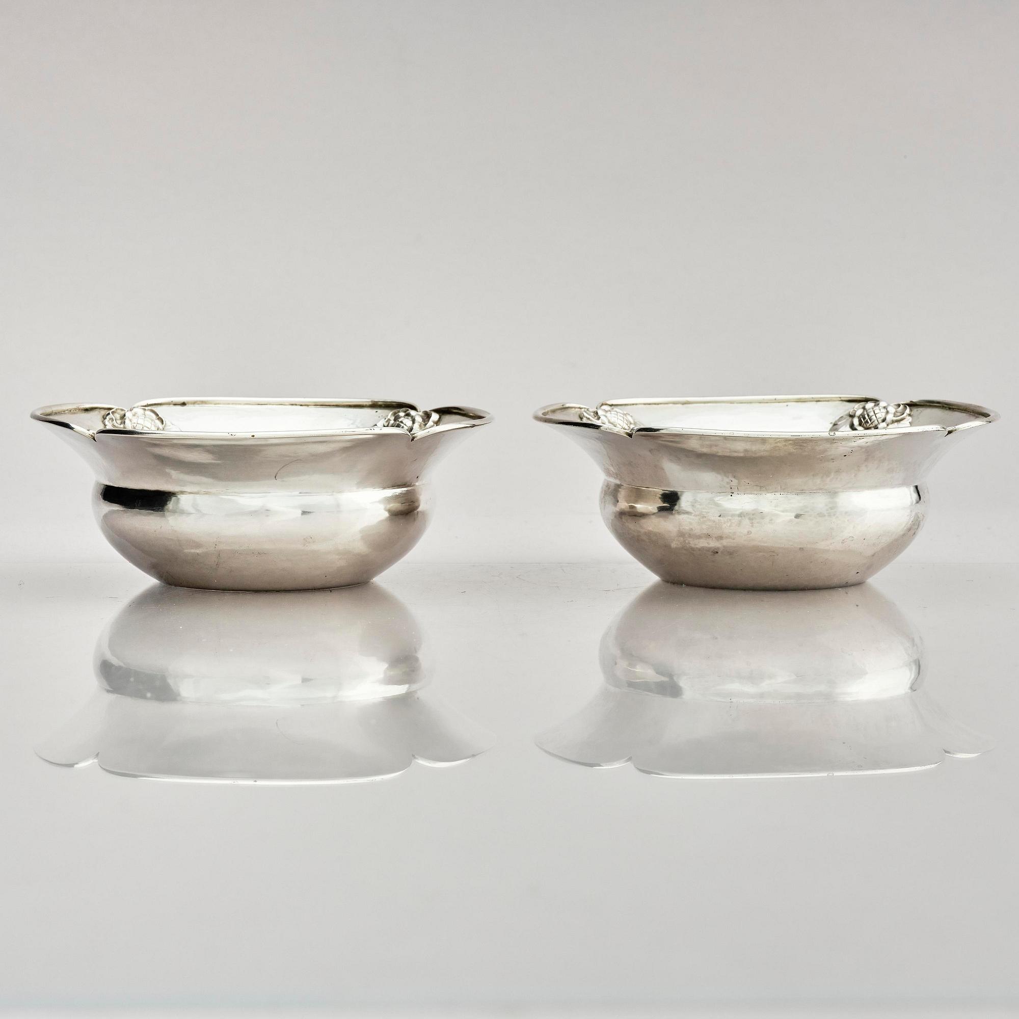 Georg Jensen, a pair of silver bowls, model '25', Copenhagen 1918, Swedish import marks GABF.