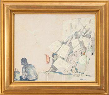 Axel Olson, "Vitt strandstilleben".