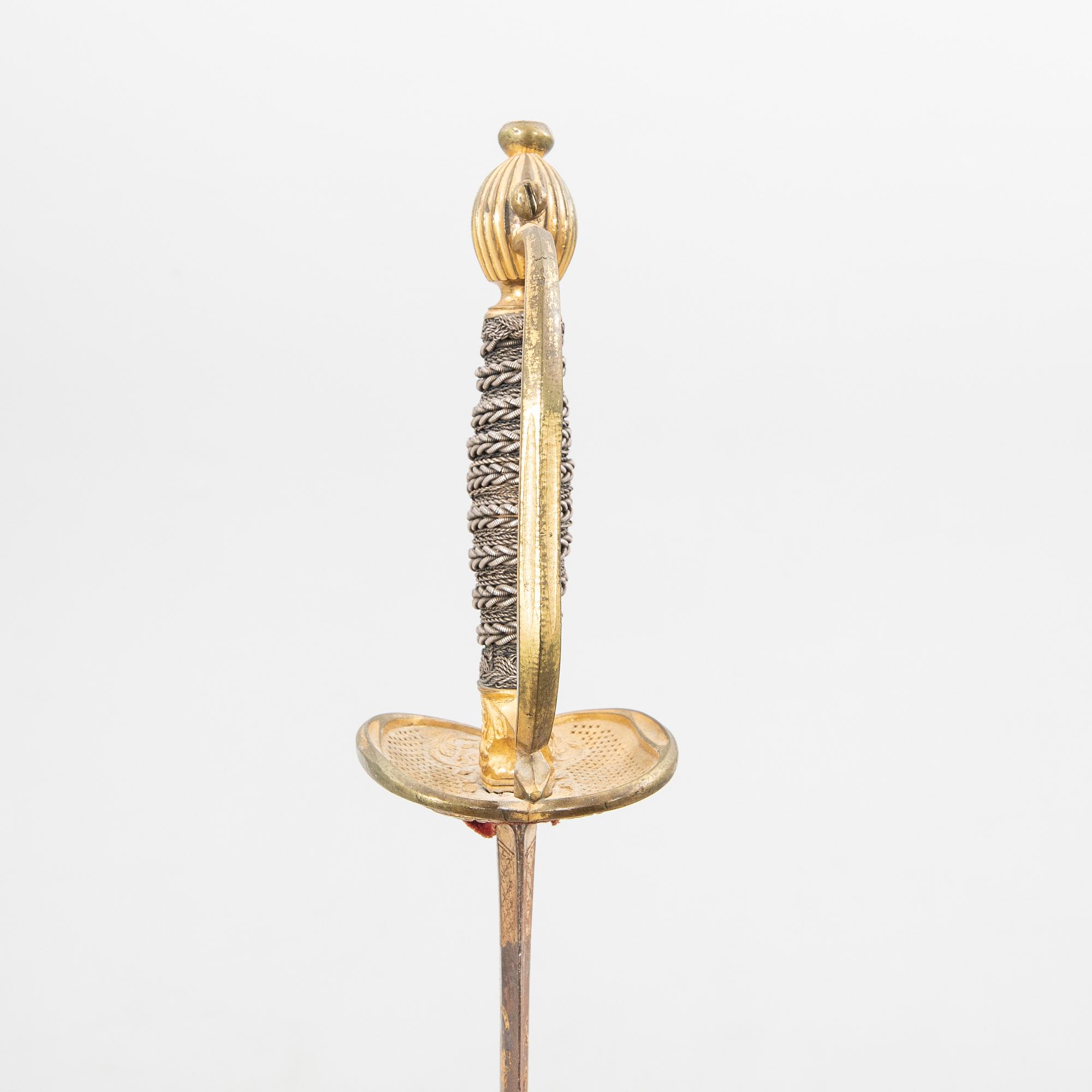 Värja för officer vid infanteriet, Sverige, gustaviansk.