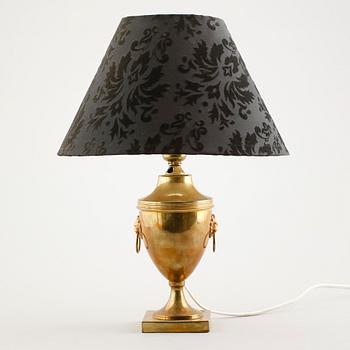 BORDSLAMPA, mässing, empirestil, 1800-tal.