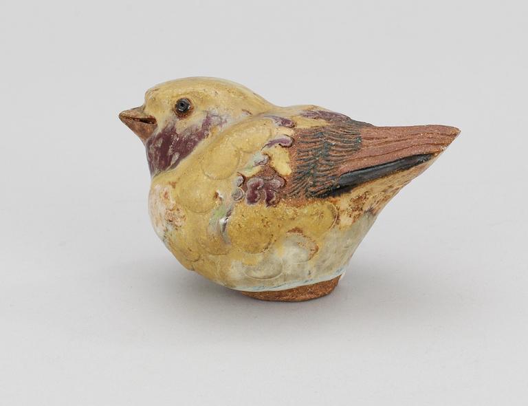 A Tyra Lundgren stoneware figure of a bird.