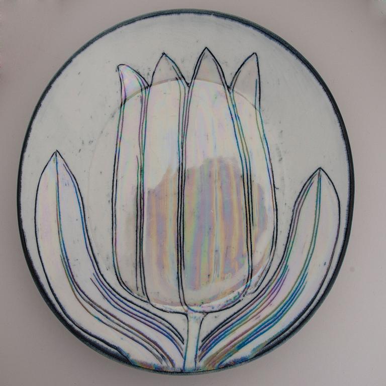 BIRGER KAIPIAINEN, KERAMIKFAT. Blomma. Sign. Kaipiainen, Arabia.