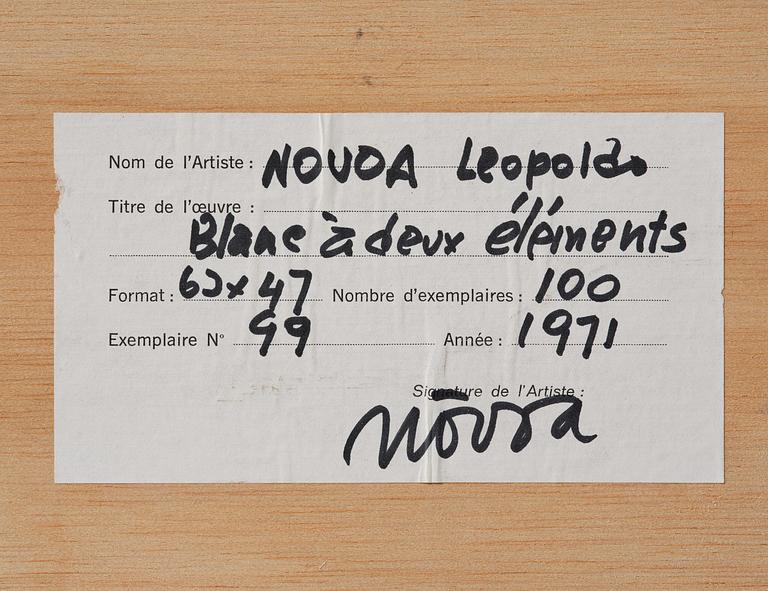 Leopoldo Nóvoa, "Blanc à deux éléments".