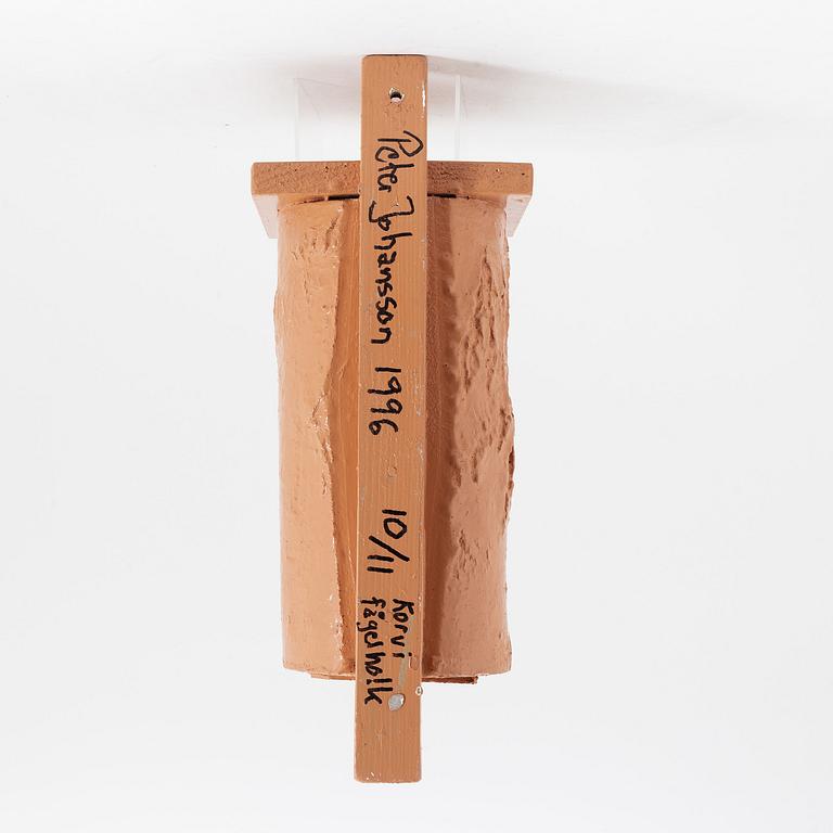 Peter Johansson, multiple/relief, 1996, painted wood/mixed media, signed 10/11.