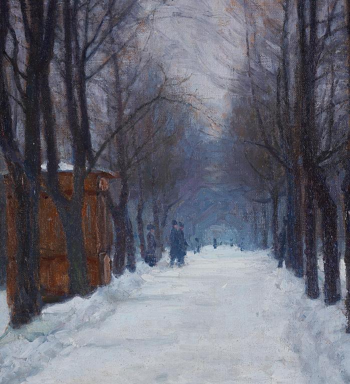 Herman Lindqvist, Winters day in Humlegården.