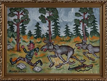 HÅRD, ALVAR, olja på duk, sign. Även sign a tergo.