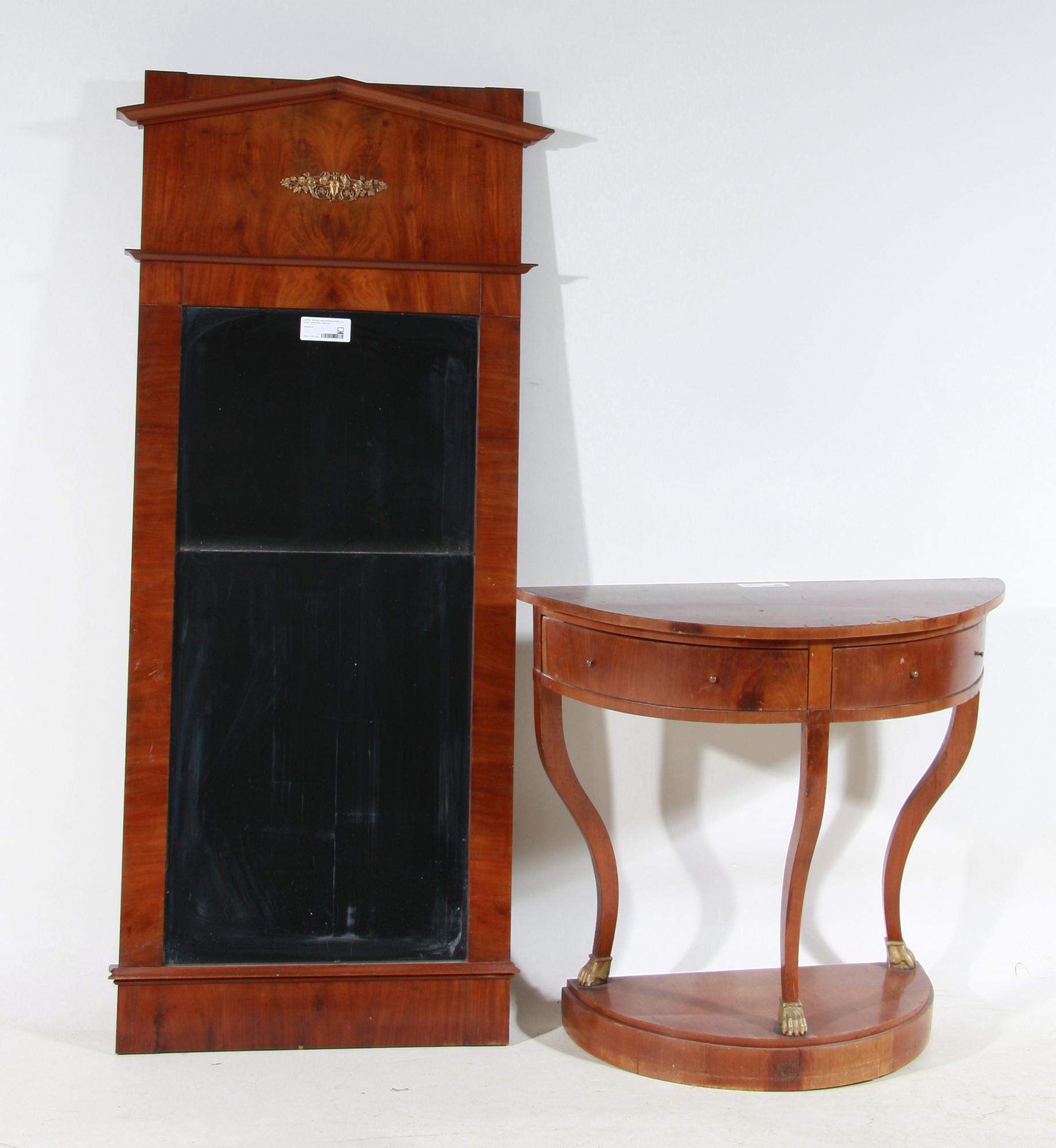 SPEGEL MED KONSOLBORD, Karl Johan, 1800-talets första hälft.