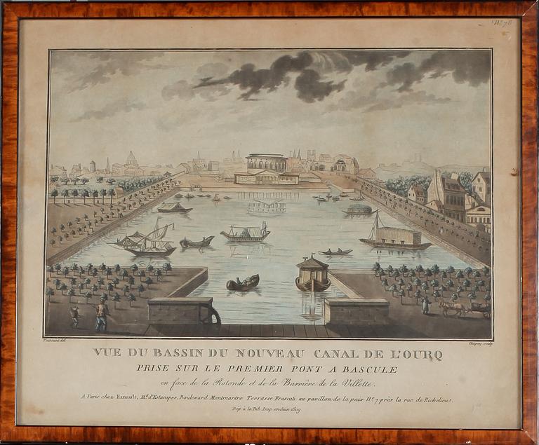 GRAFISKA BLAD, 3 st, handkolorerade, 1700/1800.
