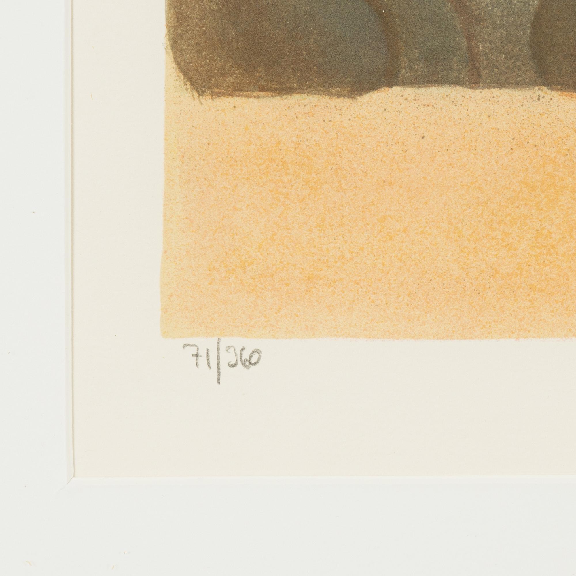 Einar Jolin, lithograph in colours, signed 71/360.