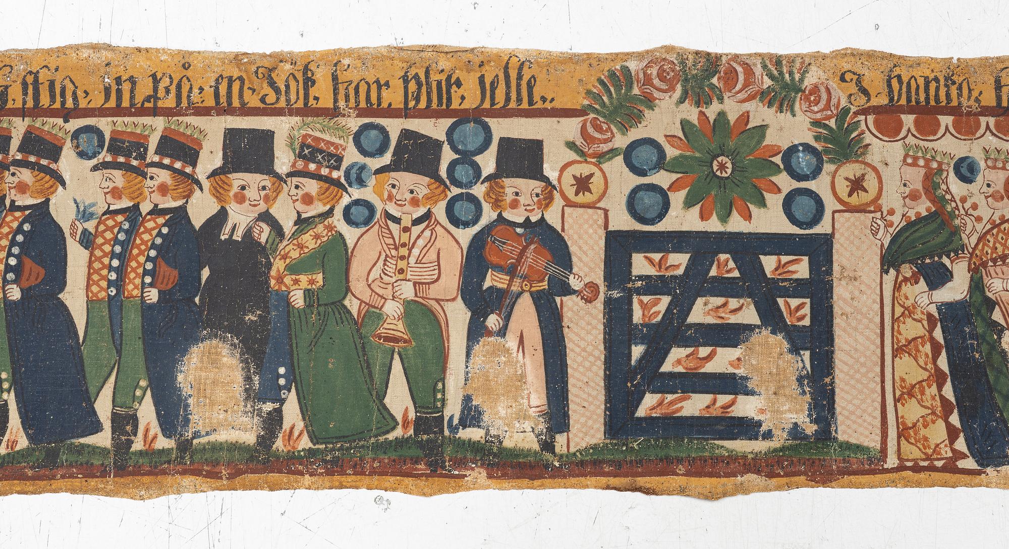 Bonadsmålning, Halland, daterad 1822.