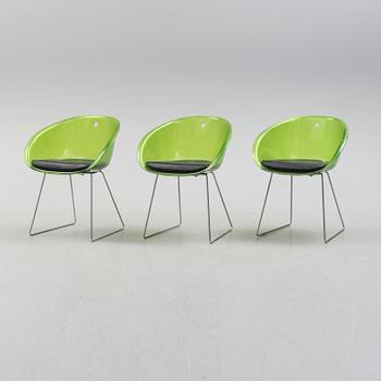 Three 'Gliss' chairs, Pedrali, Italy, end of the 20th century.