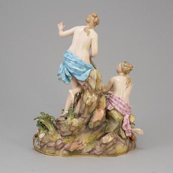 A late 19th century Meissen figurine.