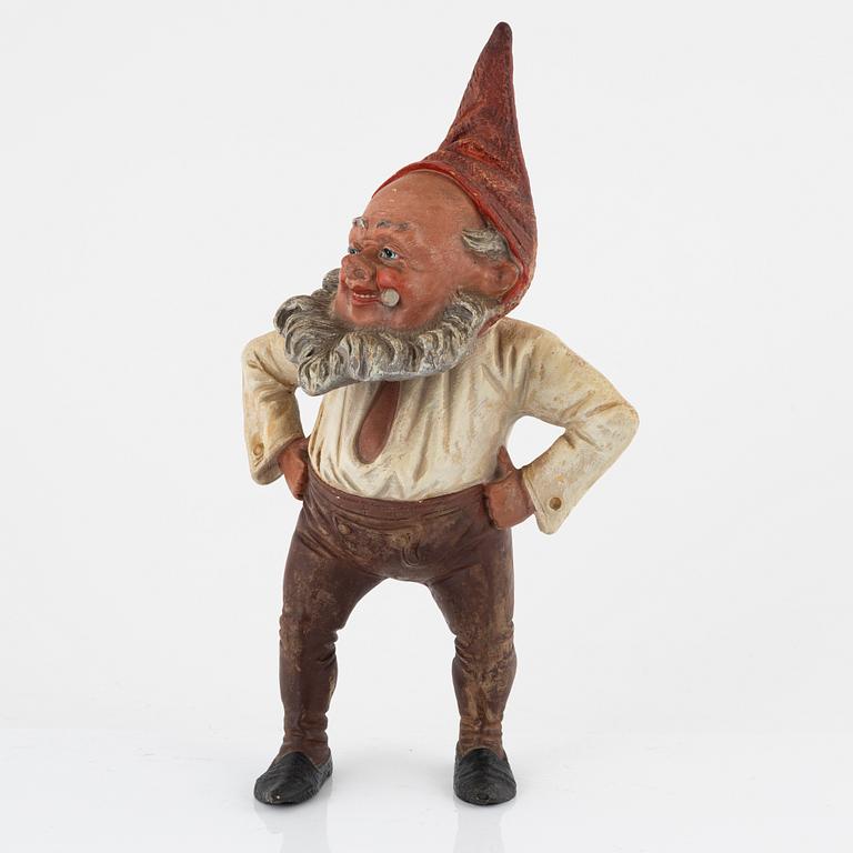 A garden gnome, first half of the 20th Century, Germany.