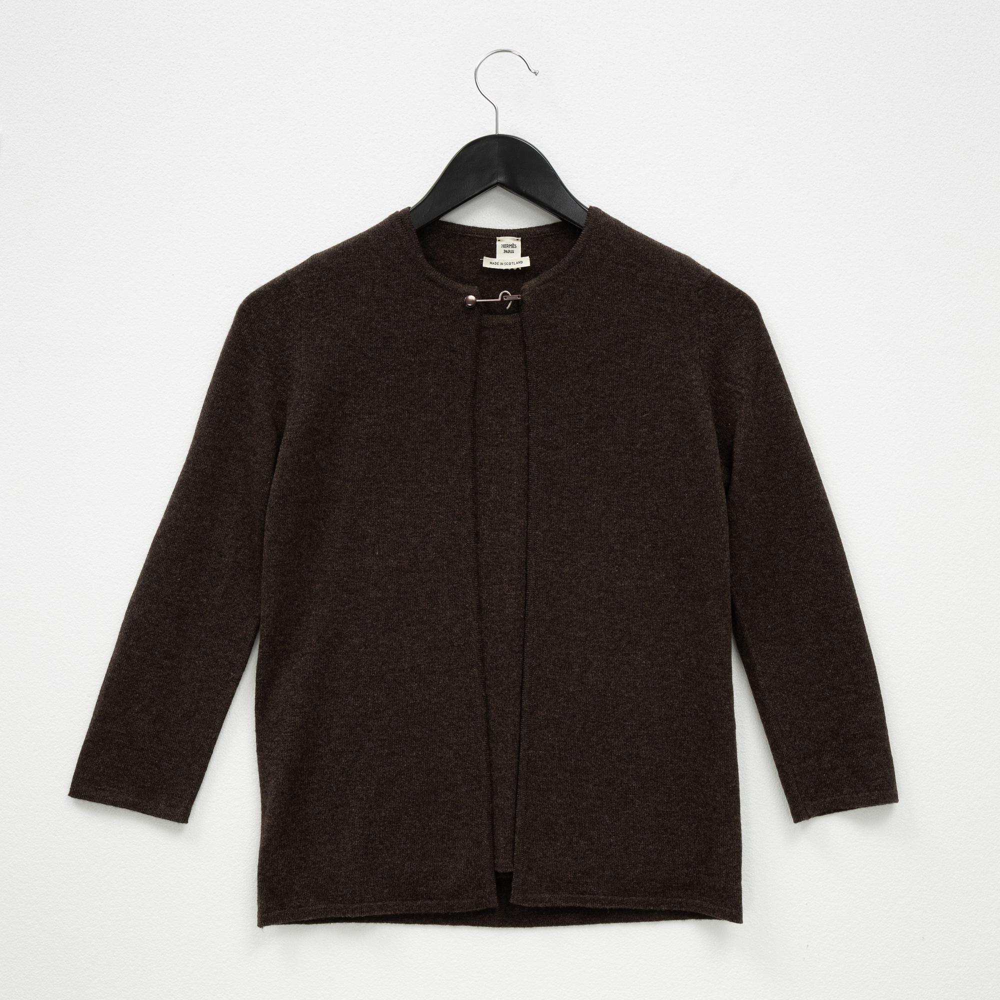 Hermès, a cashmere cardigan and vest, french size 36.