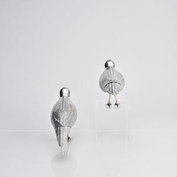 Duvor, ett par silver, Persien (Iran), Qajardynastin (1789–1925).