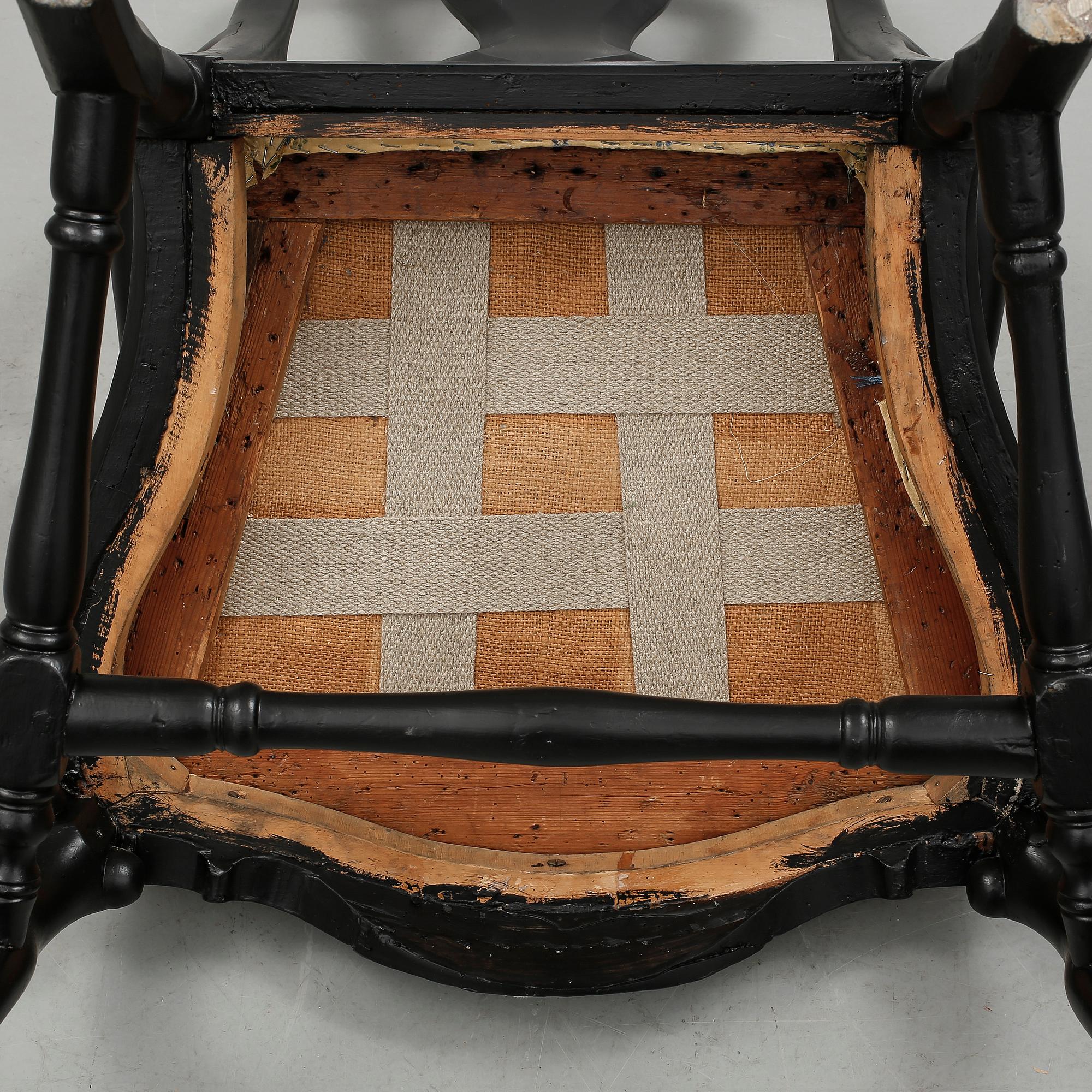 KARMSTOL, senbarock, 1700-tal.