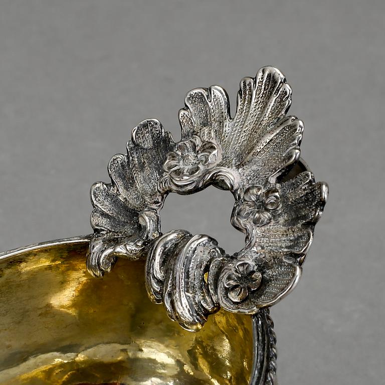 GRÄDDSNÄCKA, silver Jacob lampa, Stockholm 1780. Rokoko. Total vikt 257 gr.