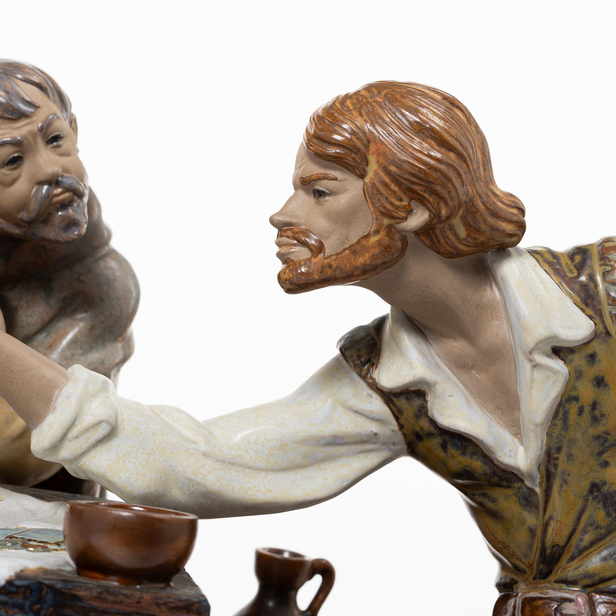 Juan Huerta, figurine, "Playing Cards", Lladró, Spain.