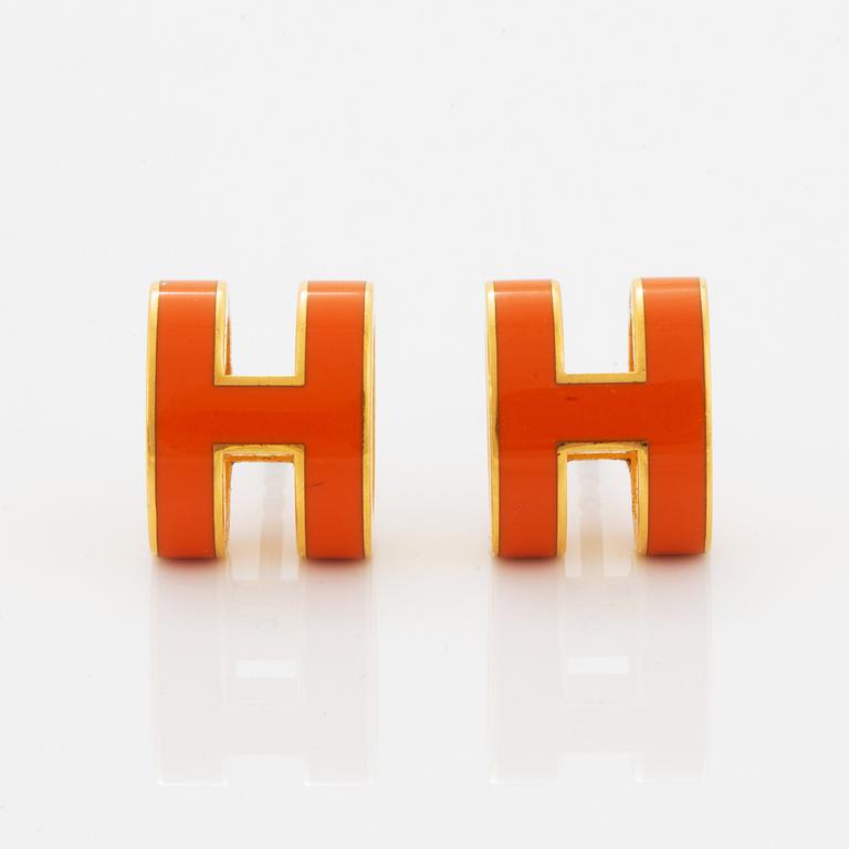 Hermès, a pair of 'Pop H' earrings.