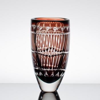 VAS, glas, Ingeborg Lundin, Ariel, Orrefors. 1900-tal.