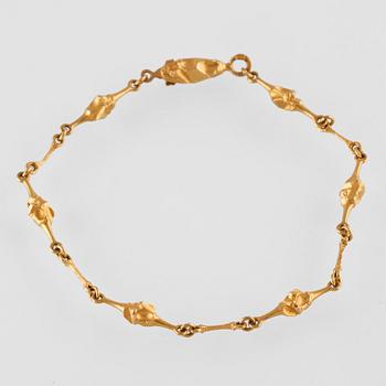 ARMBAND, 18K guld, Björn Weckström, Lapponia, Finland, 1983. Vikt 8,0 gram.