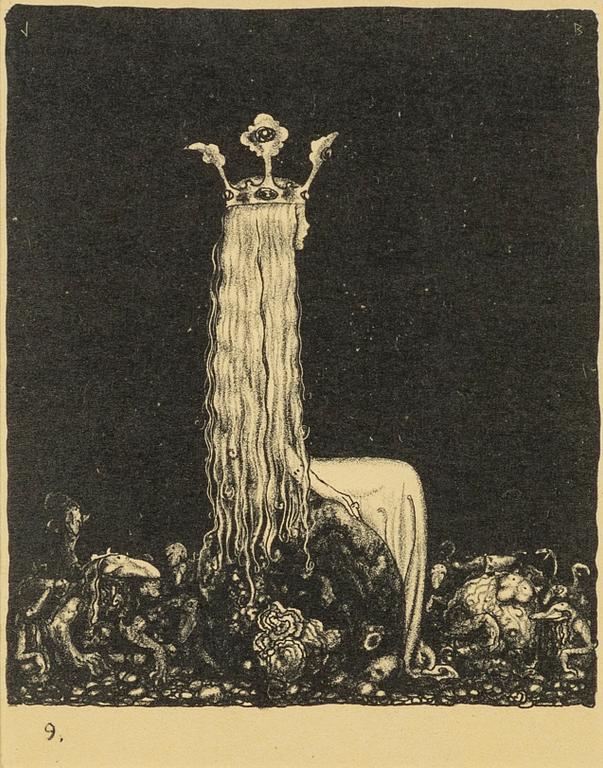 John Bauer, "Prinsessan och småtrollen".