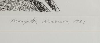 MARJATTA NUOREVA, etsning, signerad, numrerad 193/300, och daterad 1981.