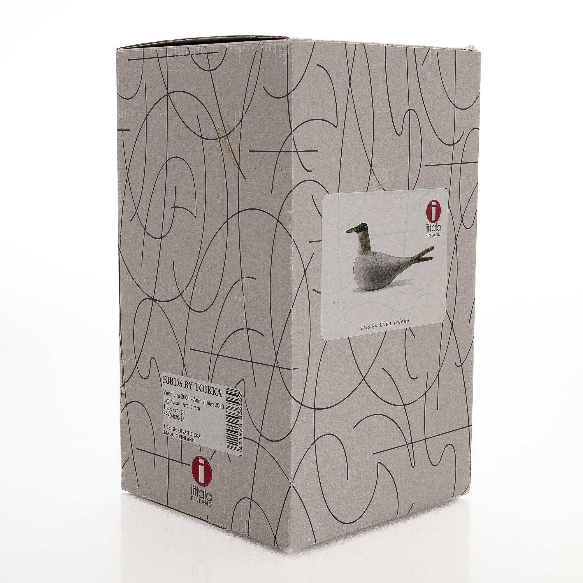 Oiva Toikka, an annual glass bird, 'Arctic tern', signed O. Toikka Nuutajärvi 2000.