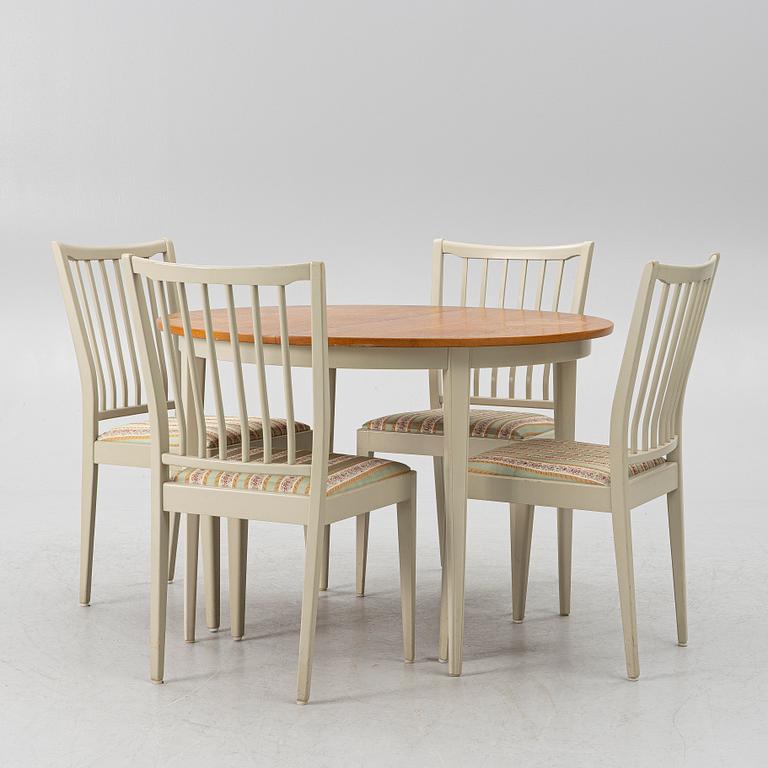 IKEA, A 'Sober' dining table with four chairs, IKEa, sweden, 1960's.