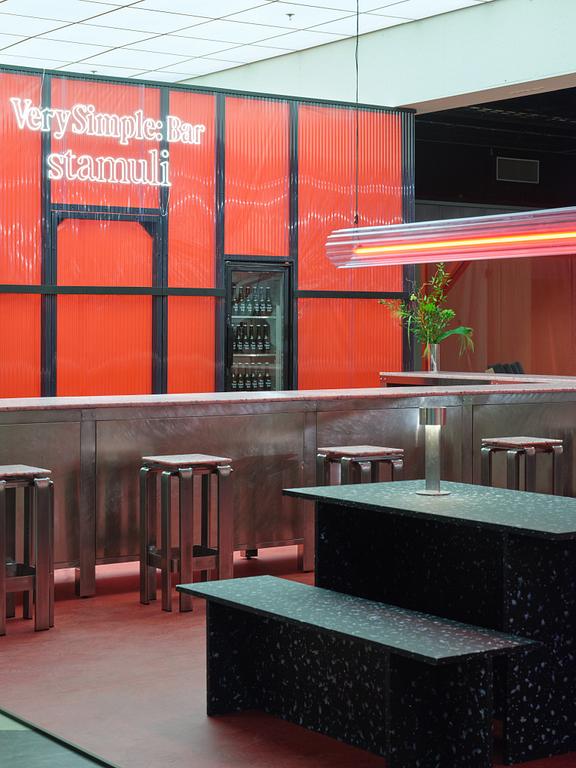 Stamuli, bänkar, ett par, Greenhouse Bar för Stockholm Furniture Fair 2024.