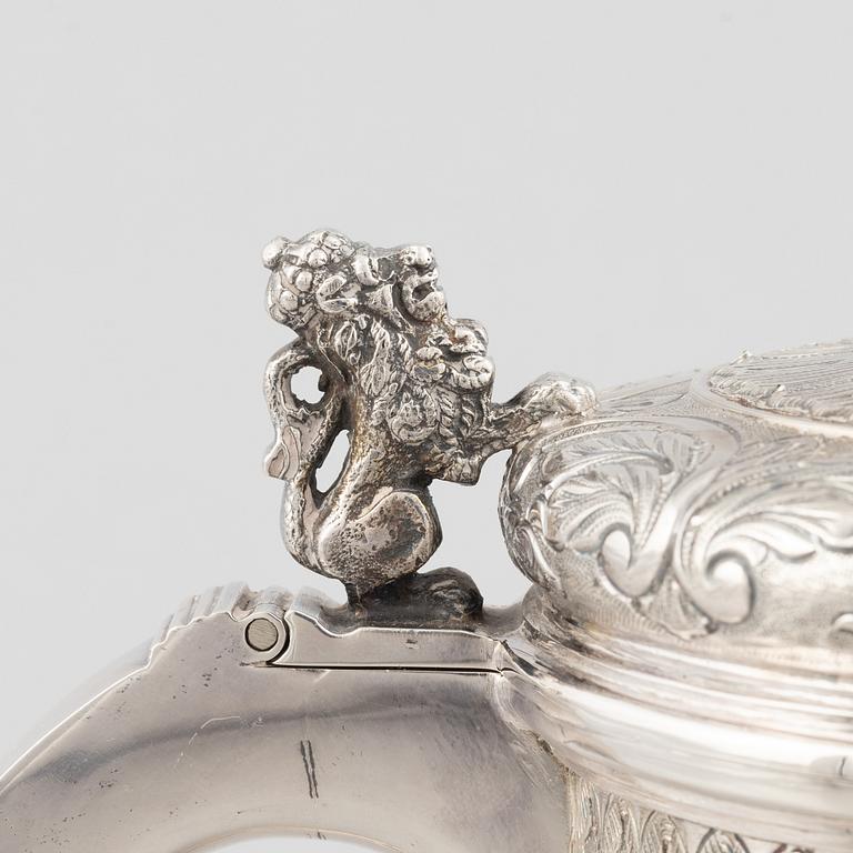 A Baroque style silver tankard, around the mid-20th century.