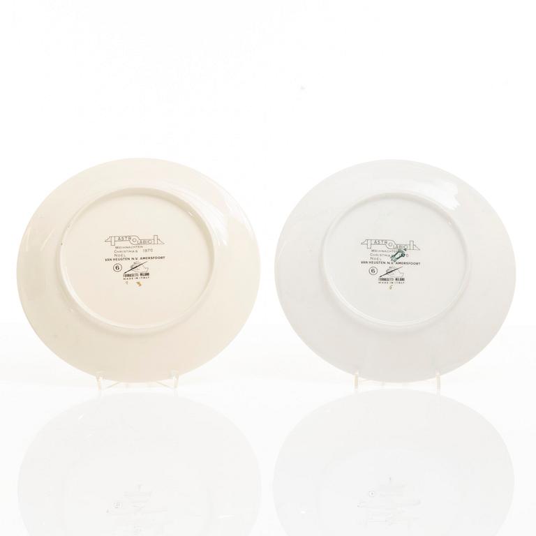 Piero Fornasetti, tallrikar, 5 st, "Astro Labio", Milano, Italien, 1970.