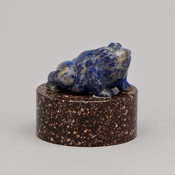 BREVPRESS, porfyr samt lapis lazuli, 1800-tal.