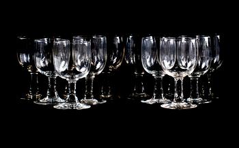 VINGLAS, glas, 12 st. snarlika. 1900-tal.