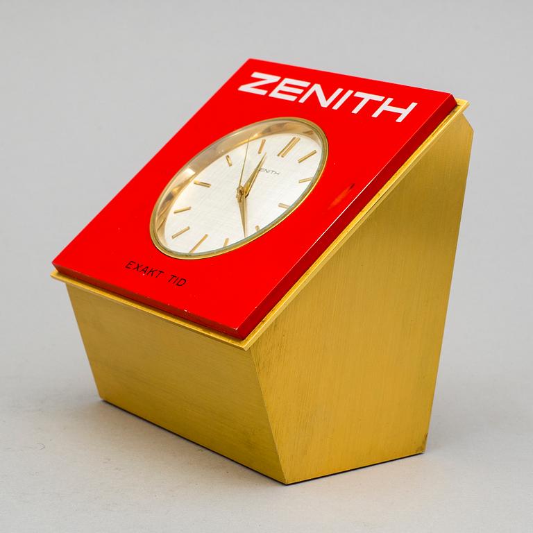 ZENITH, "Exakt Tid", s.c, Exact Time", mantle clock, 100 x 100 x 120 mm,