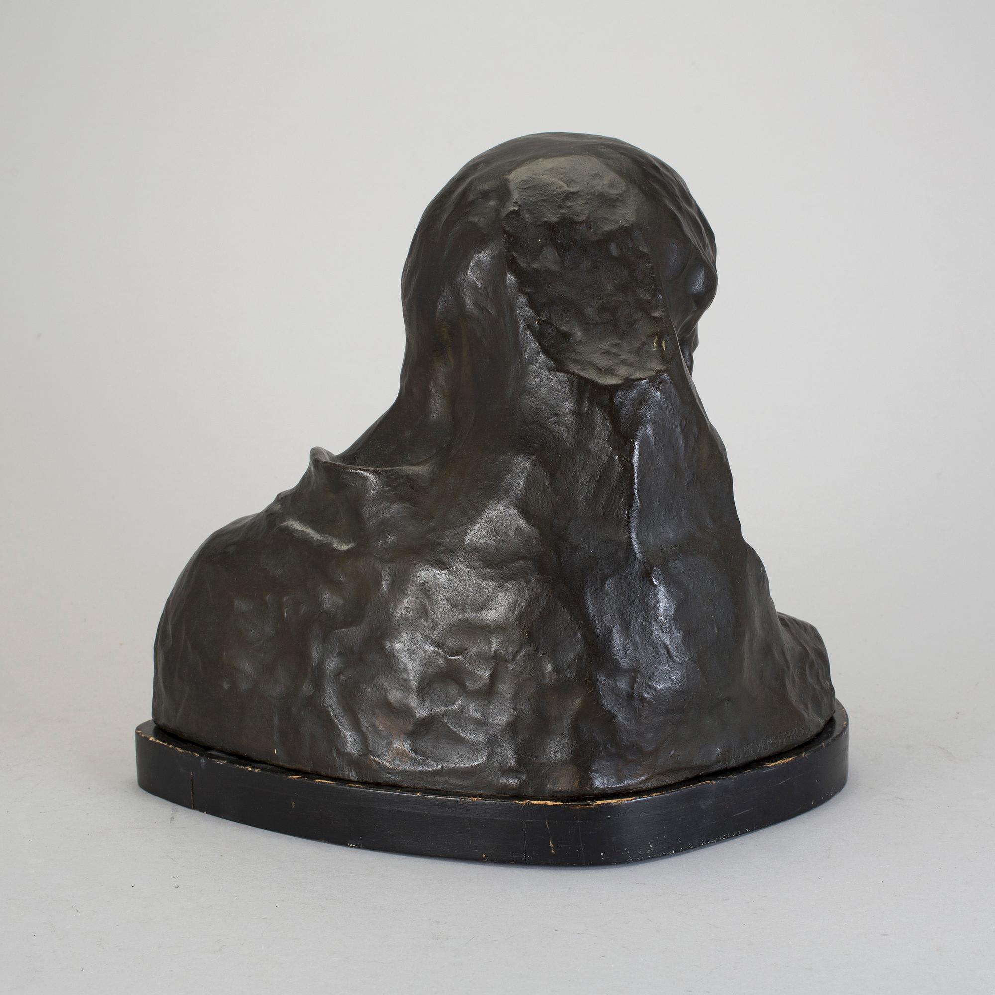 JOHAN RUNER, skulptur, brons, signerad och daterad -19. Otto Meyer Eftr fud.