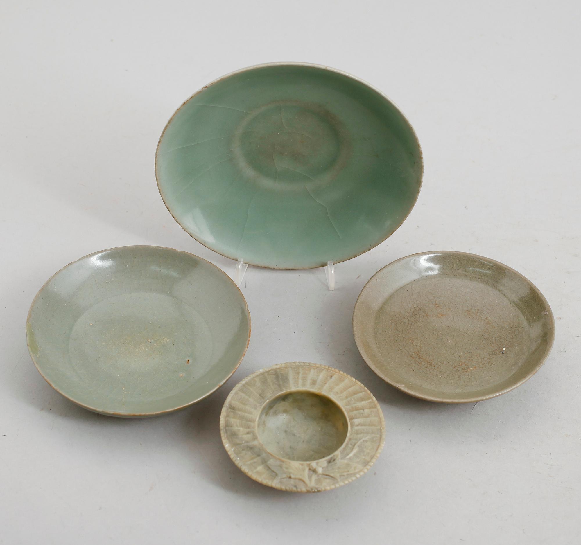 FAT, 4 st, porslin samt soapstone, Kina.