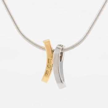 Hängsmycke, Engelbert, 18K guld/vitguld med briljantslipade diamanter, kedja 18K vitguld.
