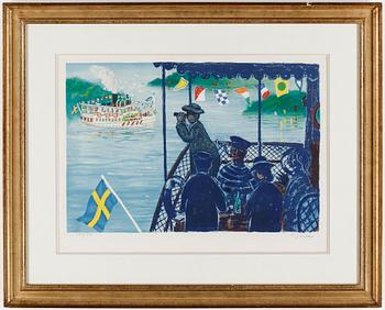 Lennart Jirlow · LENNART JIRLOW, färglitografi, signerad och numrerad 259/310.