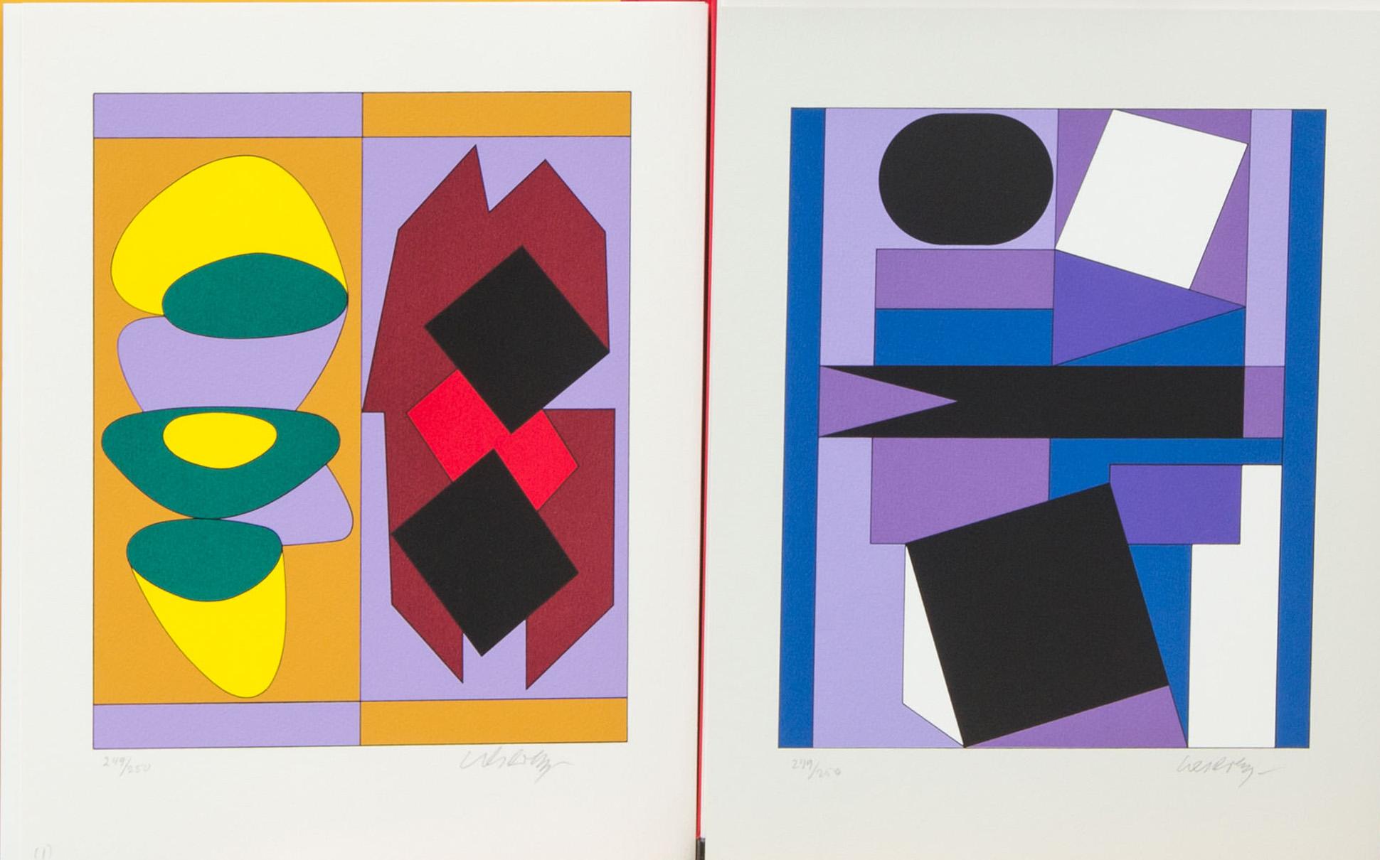 VICTOR VASARELY, 7 serigrafier i mapp, signerade och numrerade.