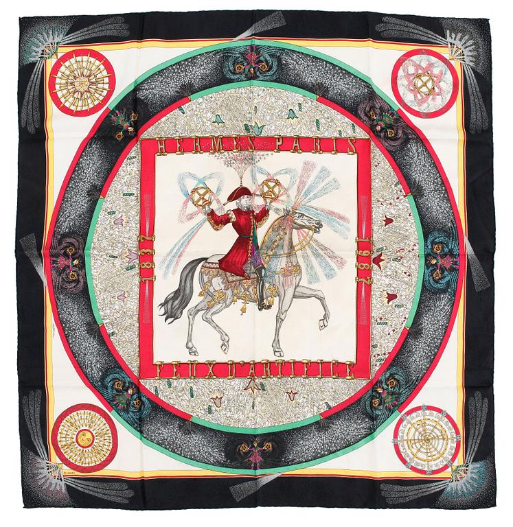 HERMÈS, scarf, "Feux d'Artifice".