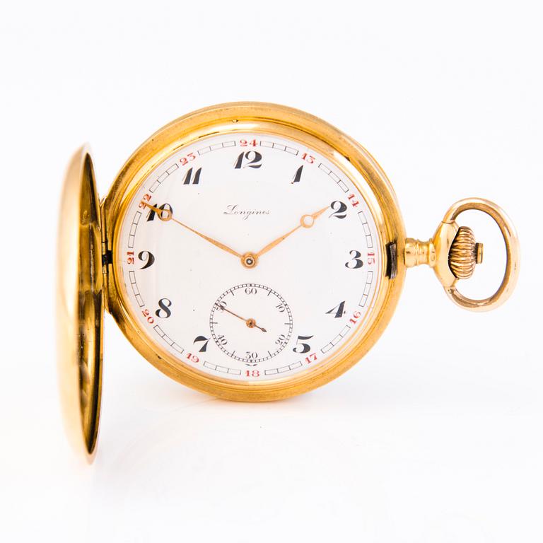 LONGINES, pocket watch, hunting case, 50 mm.